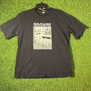 Rockhook Graphic‎ Band T-Shirt XL Black Death Metal Print Vintage Streetwear